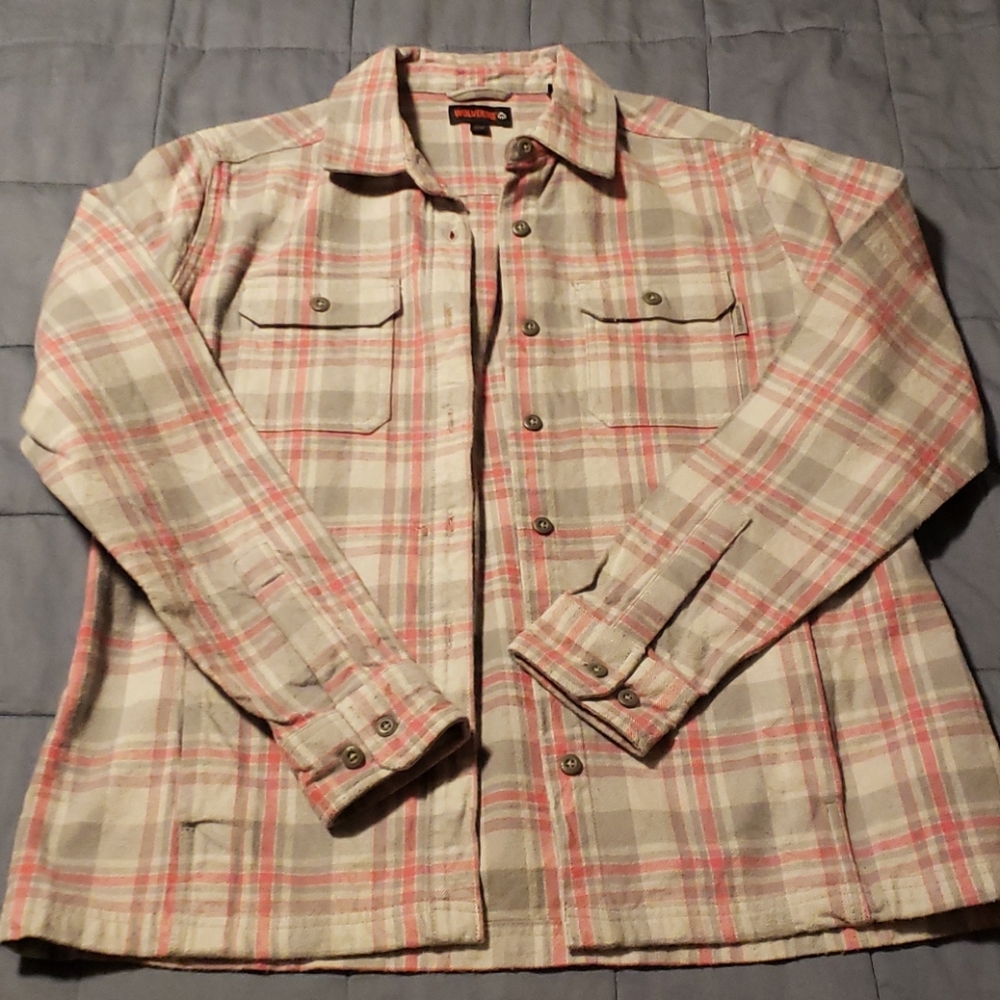 Womens Wolverine Thick Flannel Shirt Sz Medium